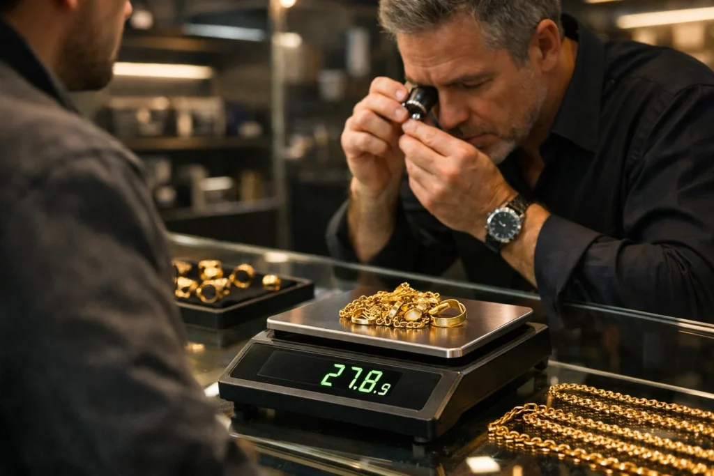 10K Gold Per Gram Value Check at Pawn Shop Today