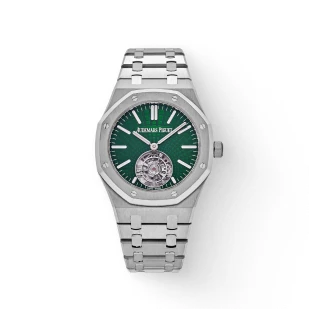 Brockton MA A watch with a green face and silver band