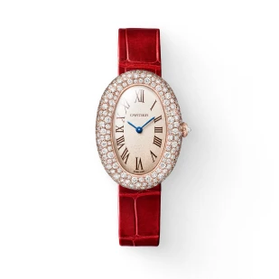Brockton MA A gold watch with a white face and Roman numerals on a brown leather strap