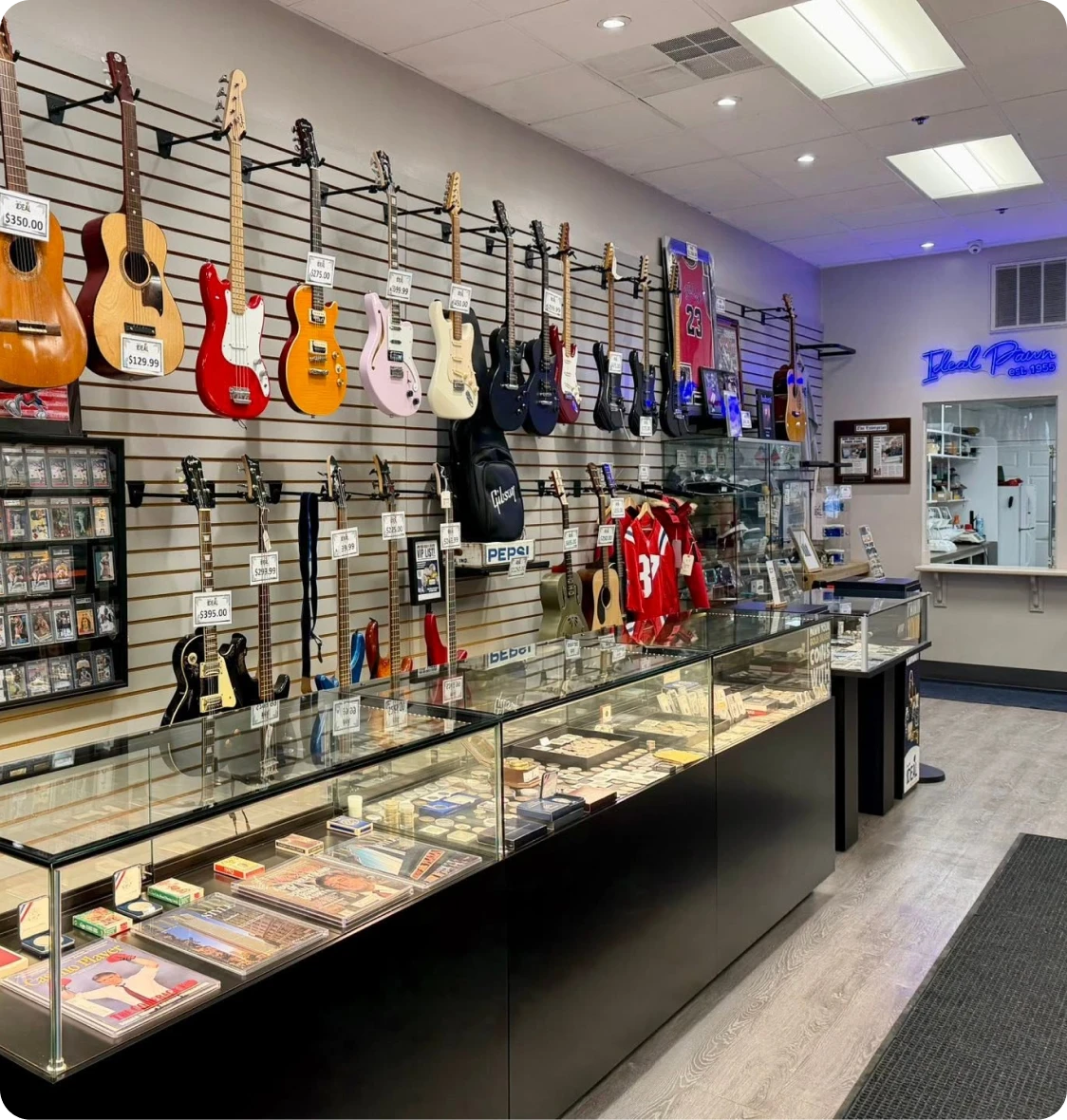 Brockton MA Guitar wall