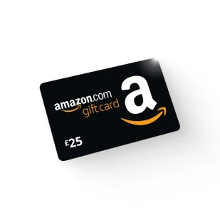 Brockton MA A gift card from a popular online retailer, with the company logo and a value of £25