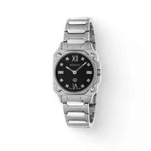 Brockton MA A silver watch with a black face and Roman numerals