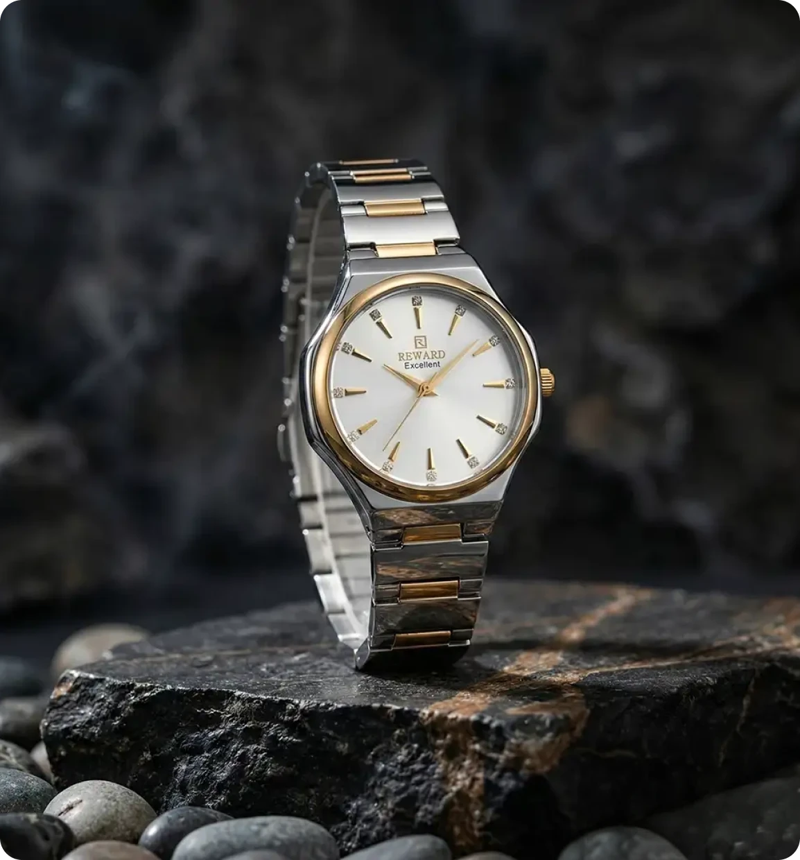 A gold watch on a rock in Brockton MA, perfect for cash for gold and p
